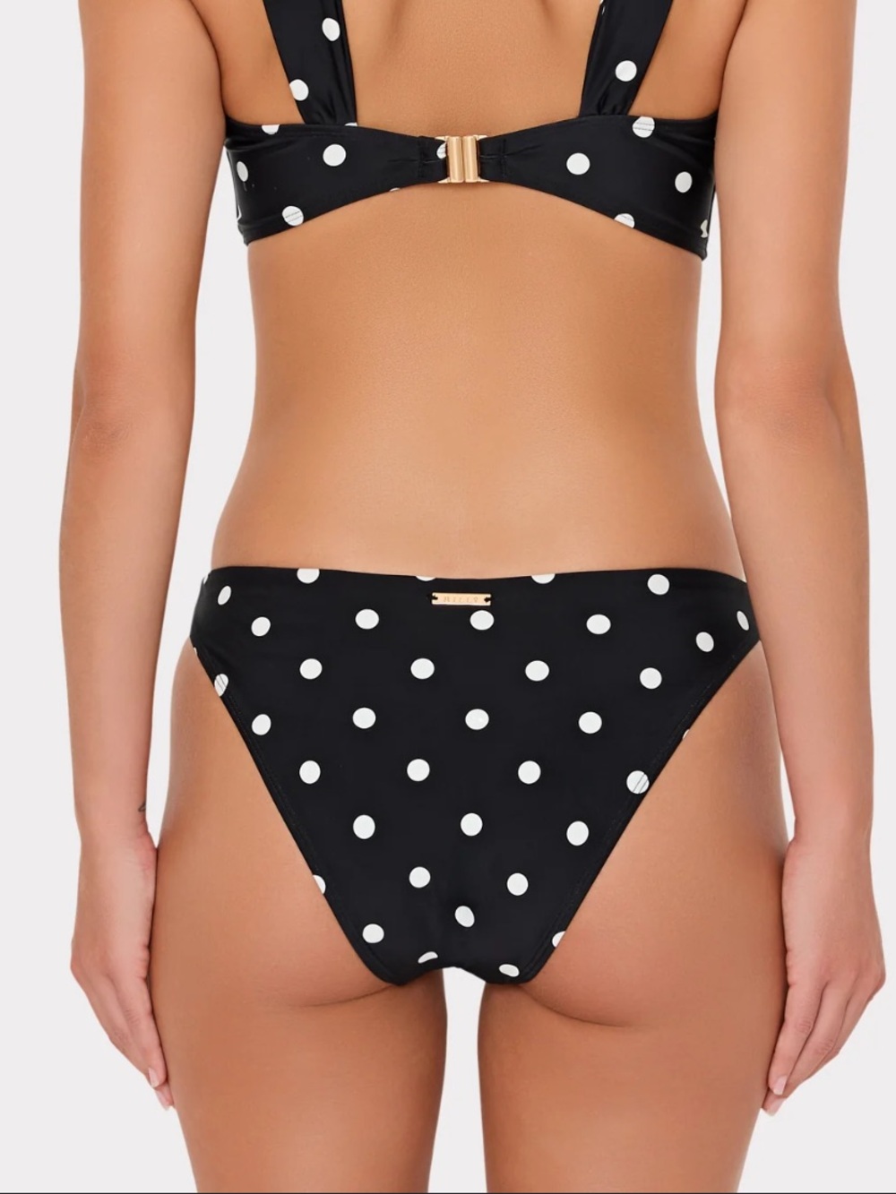 MILLY Margot Polka Dot Bikini Bottom luxury Swim Brand S New